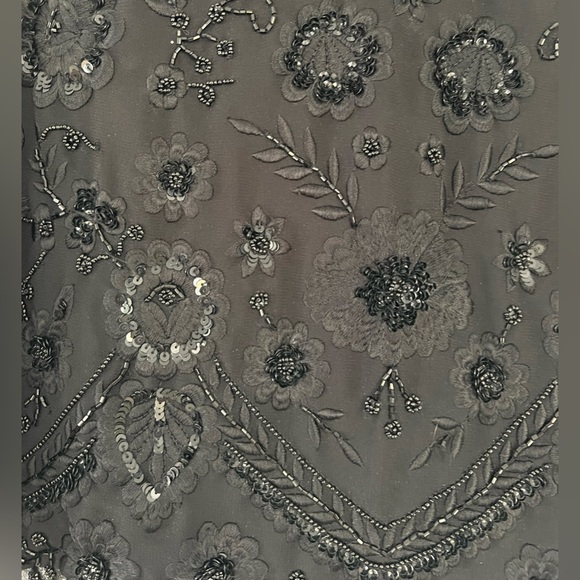 Black Beaded Needle & Thread Crop Top - Picture 3 of 3